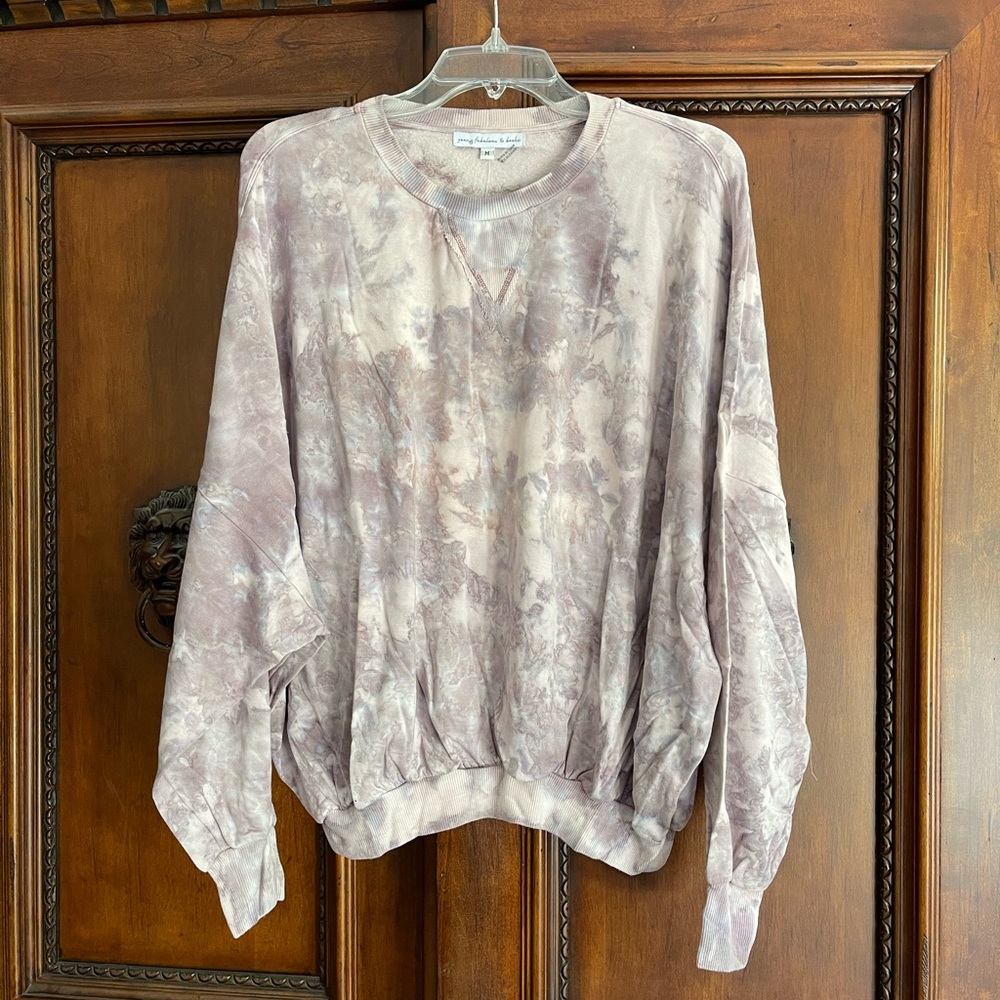YFB Young Fabulous & Broke Purple & Pink Tie Dye Sweatshirt NWT